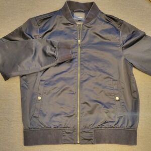 Bonobos Mens Slim Fit Bomber Jacket The Boulevard Navy Blue Full Zip Large L